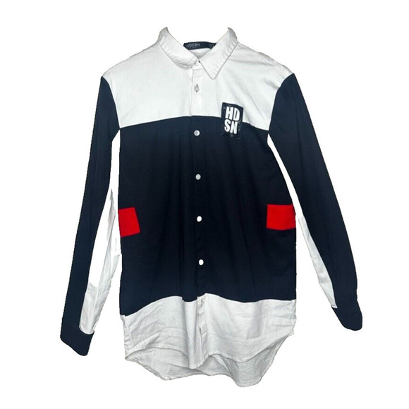 Hudson Other - Hudson Outerwear Colorblock Black White Racer Red Logo Rare Mens Sz Small
